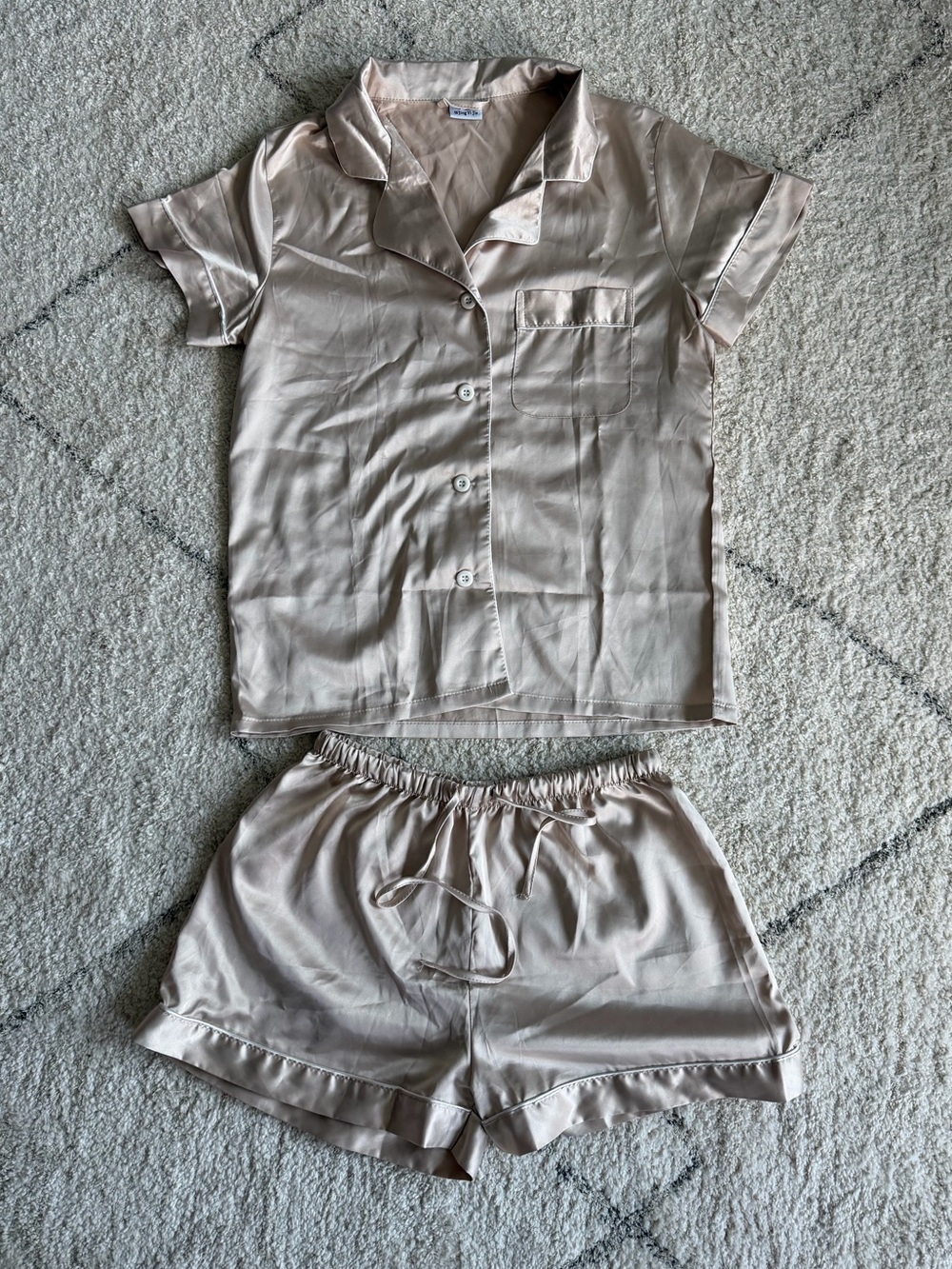 2 Piece Satin Pajama Set